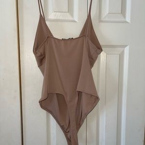 Fashion Nova beige tank bodysuit
